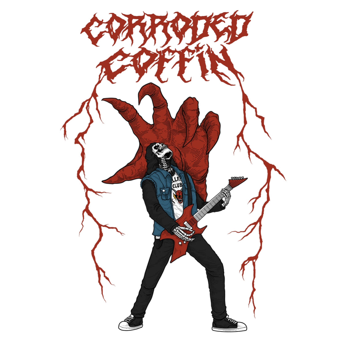 Corroded Coffin Baseball Tee