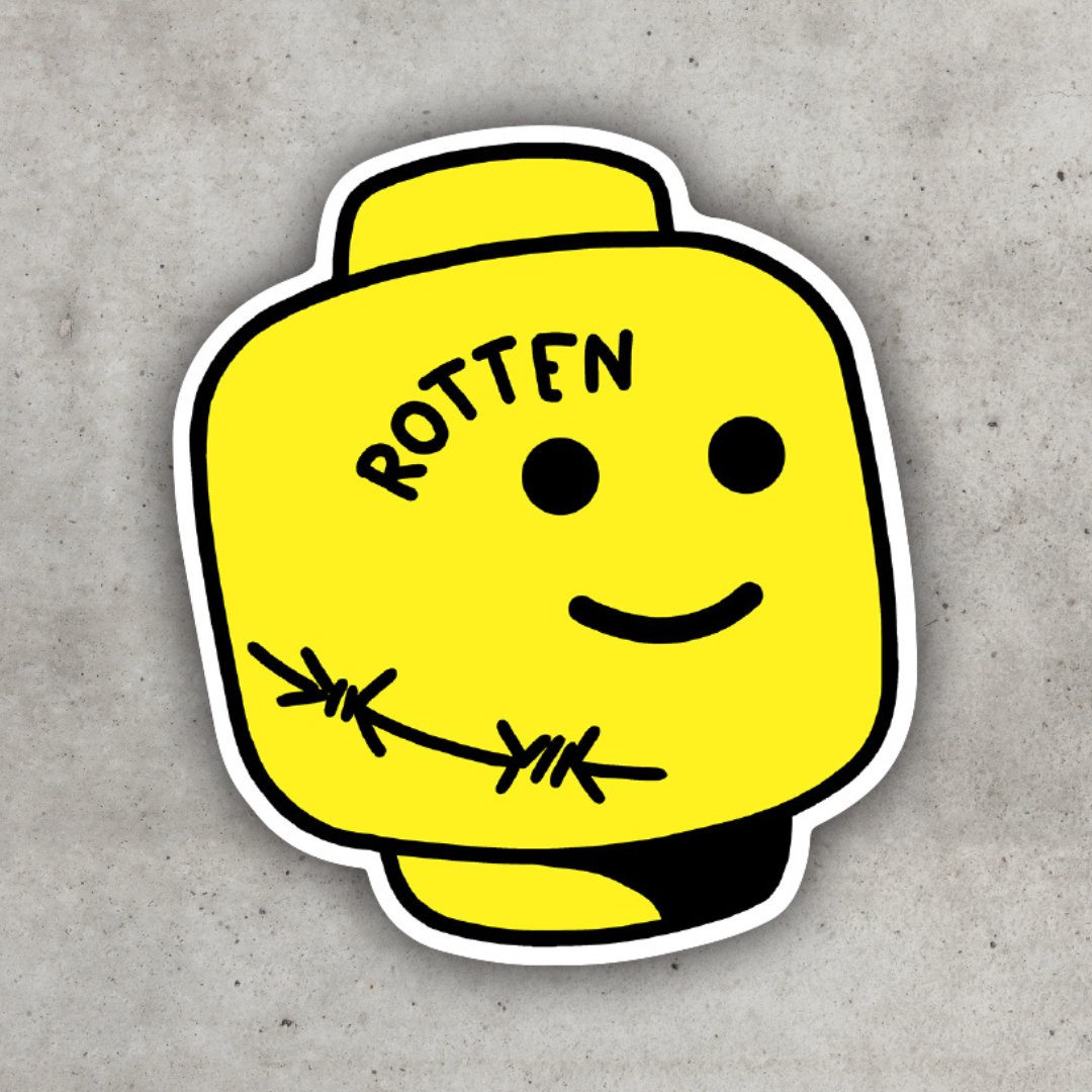 Rotten Lego "Easy Peel" Sticker